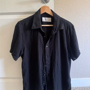 Abercrombie & Fitch Black Casual Button Down Shirt